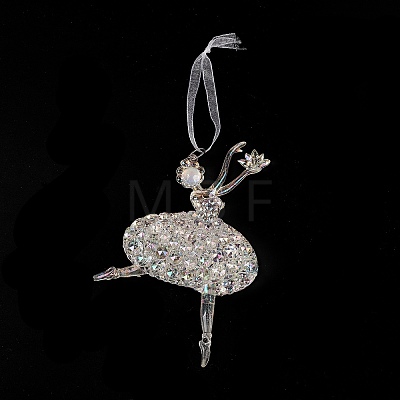Christmas Transparent Acrylic Ballet Big Pendant Decorations HJEW-F017-04-1