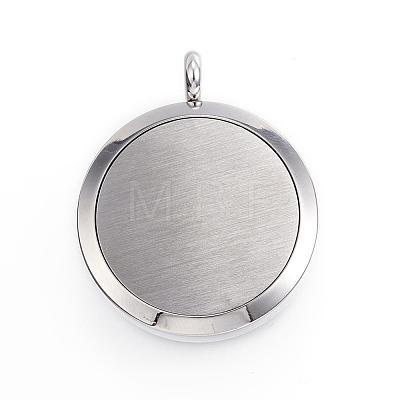 316 Surgical Stainless Steel Diffuser Locket Pendants STAS-H342-40P-1