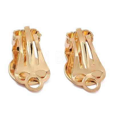 Brass Clip-on Earring Pads X-KK-F824-019G-1