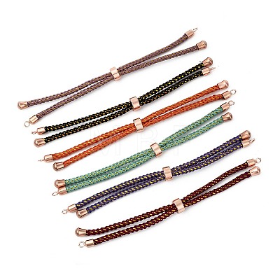 Adjustable Nylon Cord Slider Bracelet Making MAK-F026-A-RG-1