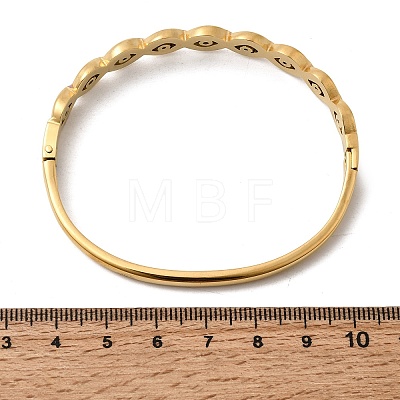 304 Stainless Steel Enamel Hinged Bangles for Women BJEW-B168-04G-02-1