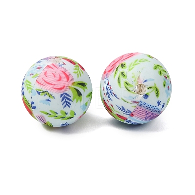 Food Grade Eco-Friendly Printed Silicone Beads SIL-A013-01A-29-1