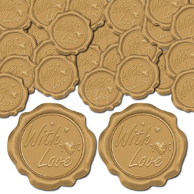 CRASPIRE 100Pcs Adhesive Wax Seal Stickers DIY-CP0010-70A-1