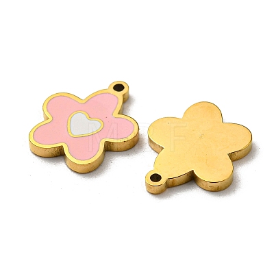 304 Stainless Steel Enamel Charms STAS-L022-017G-1