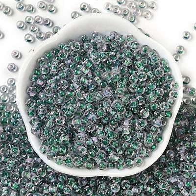 Transparent Inside Colours Glass Seed Beads X1-SEED-A032-04W-1