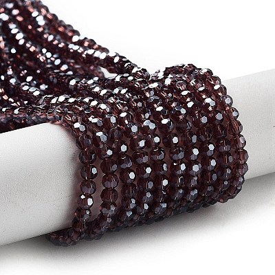 Electroplate Transparent Glass Beads Strands LS-EGLA-A035-T3mm-A13-1