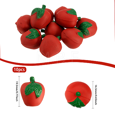 CHGCRAFT 10Pcs Plastic Apple Toy KY-CA0001-55-1