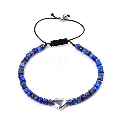 Natural Lapis Lazuli Braided Bead Bracelets for Women PW-WGAE96F-08-1