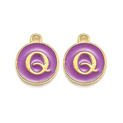 Golden Plated Alloy Enamel Charms LS-ENAM-Q437-12Q-1