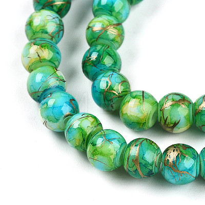 Baking Paint Glass Beads X1-DGLA-N003-6mm-B04-1