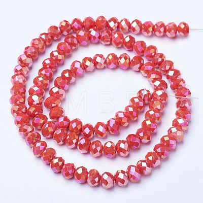 Electroplate Glass Beads Strands EGLA-A044-P3mm-B22-1