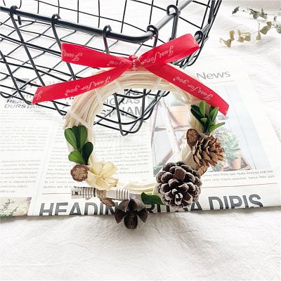 Circle Shape Rattan Vine Branch Wreath Hoop DIY-B022-04A-1