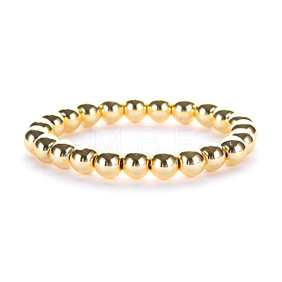 Synthetic Non-magnetic Hematite Beaded Stretch Bracelets for Men Women YP2747-6-1