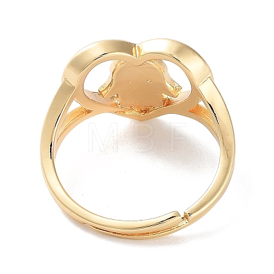 Brass Adjustable Rings for Women RJEW-E292-28G-1