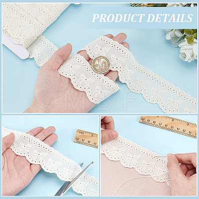 8Yards Flat Hollow Polyester Lace Trim OCOR-GF0006-07A-1