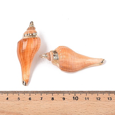 Natural Conch Shell Big Pendants SSHEL-N038-24B-1