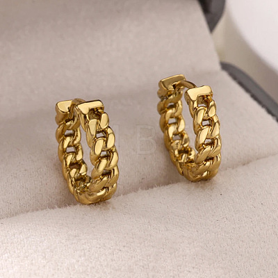 304 Stainless Steel Hoop Earrings EJEW-B142-01G-1