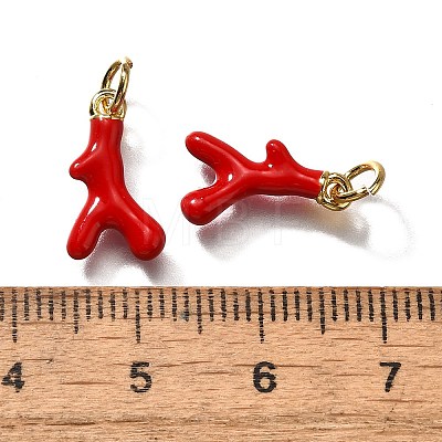 Brass Enamel Pendants KK-Q043-28A-02-1