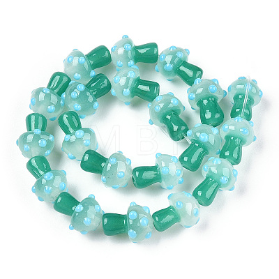 Handmade Lampwork Beads Strands X-LAMP-N024-09F-1
