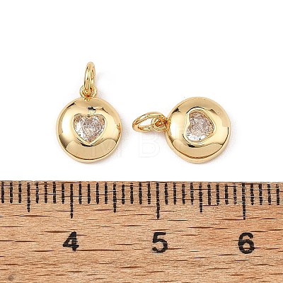 SHEGRACE Valentine's Day Brass Clear Cubic Zirconia Charms XGRQ3P339-594G-1