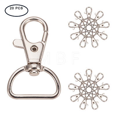 Zinc Alloy Swivel Lobster Claw Clasps IFIN-PH0013-01-1