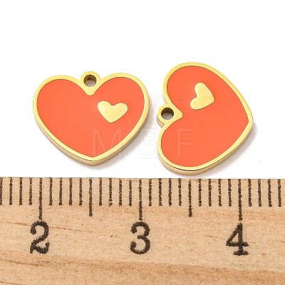 304 Stainless Steel Enamel Charms STAS-L022-163G-1