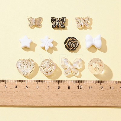 90Pcs 11 Style Mixed Style Acrylic Beads MACR-FS0001-39-1