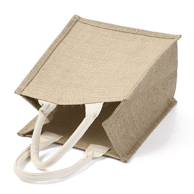 Jute Tote Bags Soft Cotton Handles Laminated Interior ABAG-F003-06-1