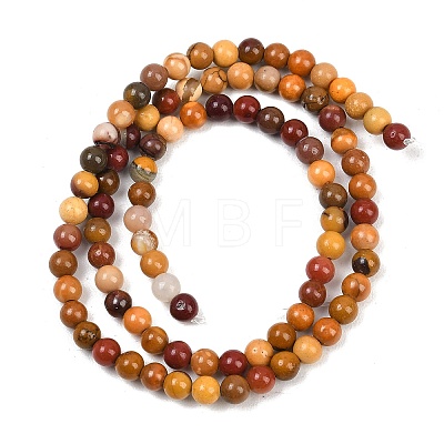 Round Natural Mookaite Beads Strands X-G-F216-4mm-19-1