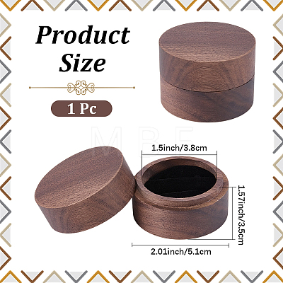2-Slot Wood Couple Ring Storage Boxes with Velvet Inside CON-CL0001-28C-1