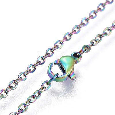 304 Stainless Steel Cable Chain Necklaces MAK-F029-01-B-1