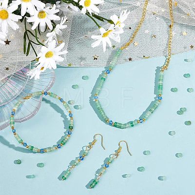  167Pcs Natural Flower Amazonite Heishi Beads for DIY Jewelry Making DIY-NB0006-35-1