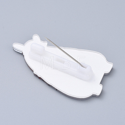 Acrylic Safety Brooches JEWB-D006-A11-1
