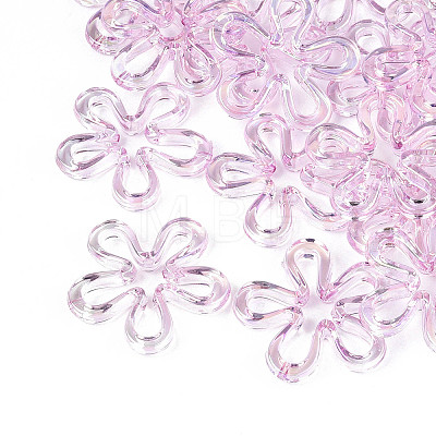 Plated UV Acrylic Beads TACR-S161-04B-1