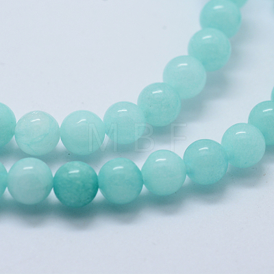 Natural & Dyed Jade Bead Strands G-P370-02-6mm-1