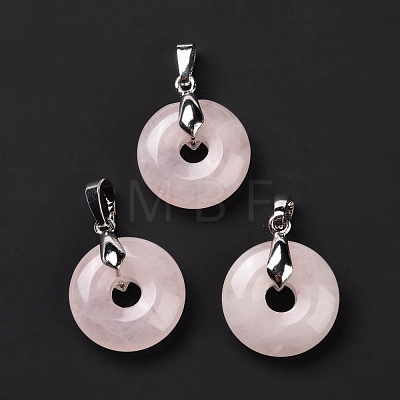 Natural Rose Quartz Pendants G-E059-01P-05-1