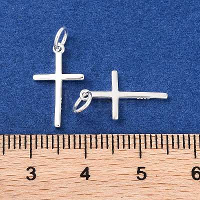 Rack Plating 925 Sterling Silver Pendants STER-L044-01S-1