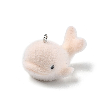 Flocky Resin Pendants FIND-A061-01G-1