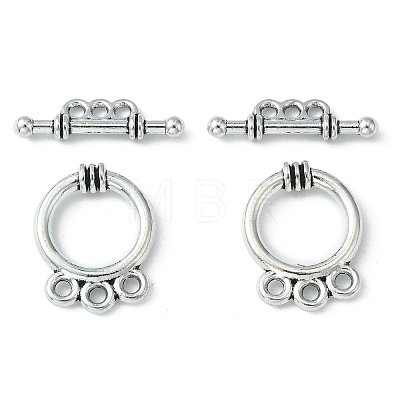 Tibetan Style Alloy Toggle Clasps LS-LF10795Y-NF-1