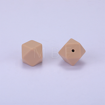 Hexagonal Silicone Focal Beads SI-JX0020A-85-1