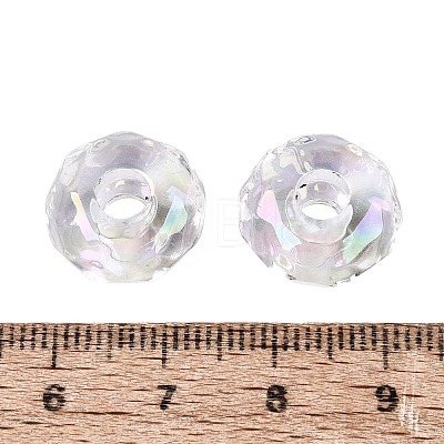 Transparent Acrylic European Beads OACR-E033-25K-1