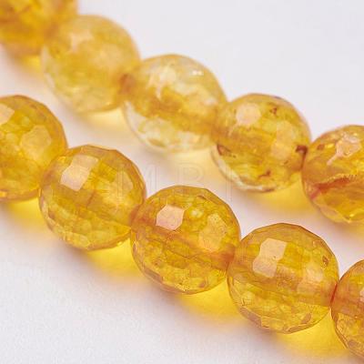 Natural Quartz Crystal Beads Strands G-G099-F8mm-19-1