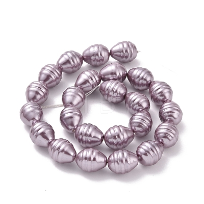 Electroplate Shell Pearl Beads Strands BSHE-O019-02E-1