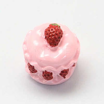 Strawberry Cake Resin Decoden Cabochons CRES-R183-05B-1