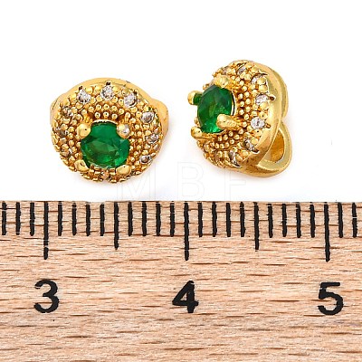 Brass Micro Pave Cubic Zirconia Clasps KK-Z089-08G-1