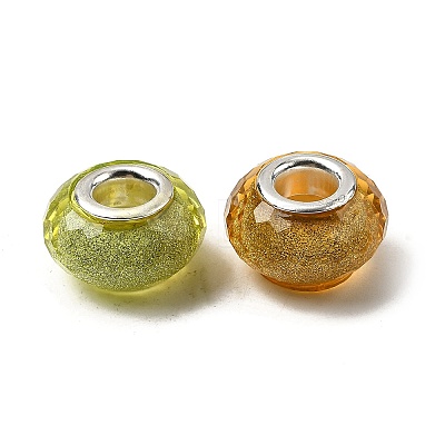 Faceted Resin European Beads RESI-C063-01E-1