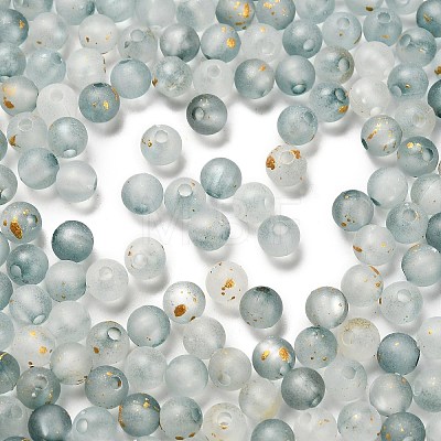 Frosted Transparent Acrylic Beads OACR-F013-12F-1