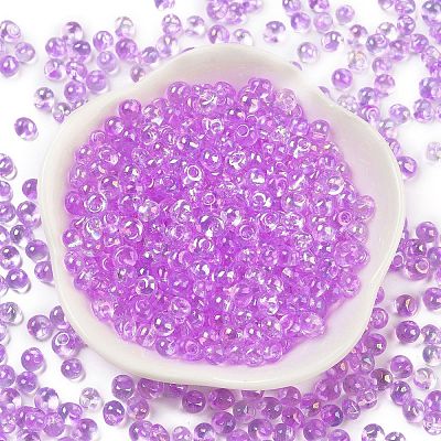 6/0 Inside Colours Glass Seed Beads SEED-A034-03B-1