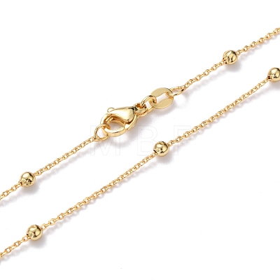 Brass Cable Chain Necklaces NJEW-I247-02G-1