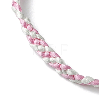 2Pcs 2 Colors Nylon Cord Braided Wave Cord Bracelets BJEW-JB10742-1